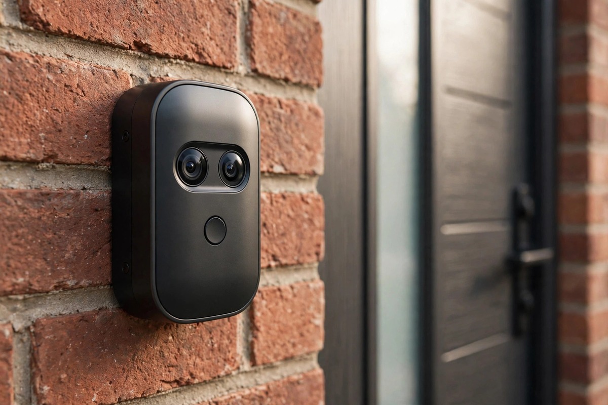 Dual-lens doorbell close-up from the Ring vs eufy video doorbell comparison