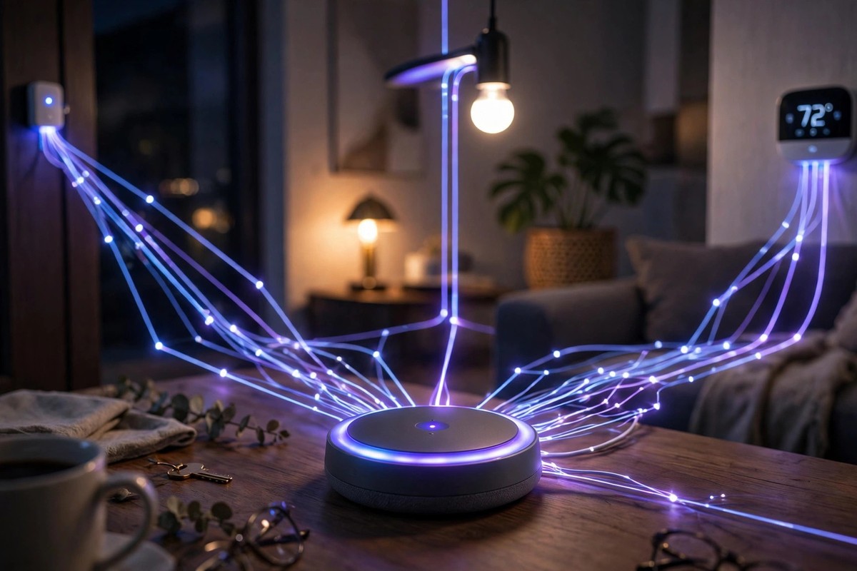 Smart home hub with Zigbee and Matter connectivity